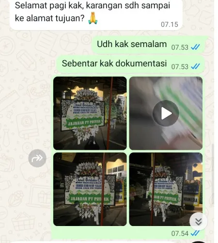 Pengiriman Papan Bunga Selamat Pener Taman